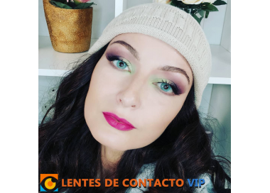 Lentillas Topacio VIP - Celeste con Gris Claro | Sin Aro de Definición