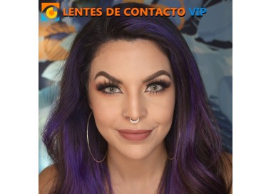 Lentillas Cuarzo VIP - Gris con Verde Claro | Sin Aro de Definición