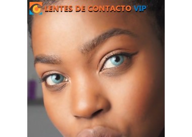 Lentillas Topacio VIP - Celeste con Gris Claro | Sin Aro de Definición