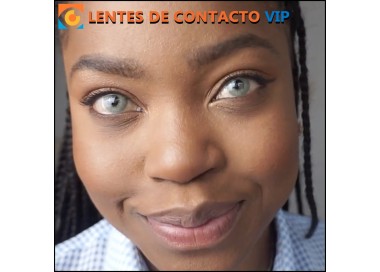 Lentillas Cuarzo VIP - Gris con Verde Claro | Sin Aro de Definición