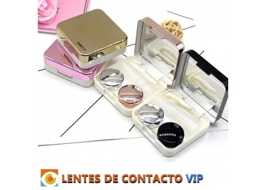 Estuche Premium Plateado | Organizador de Accesorios de Belleza - Lentes de Contacto VIP