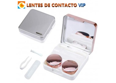 Estuche Premium Plateado | Organizador de Accesorios de Belleza - Lentes de Contacto VIP