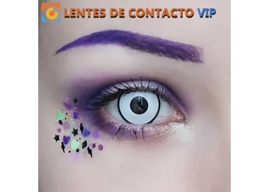 Lentillas Fantasía Blancas con Aro Negro | Lentillas de Calidad - ¡Compra Ahora!