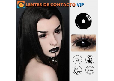 Lentillas Sclera Negras de 22mm | Lentes de Contacto VIP España