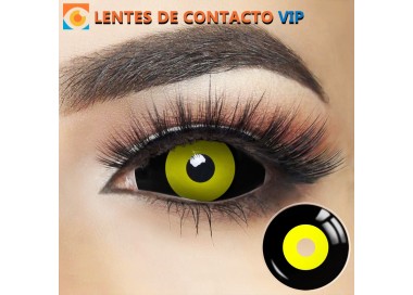 Lentillas Sclera Negras y Amarillas de 22mm | Lentes de Contacto VIP España