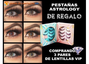 Oferta Especial: 3 Pares de Lentillas VIP + Set de 20 Pestañas Astrology de Regalo | Lentes de Contacto VIP España